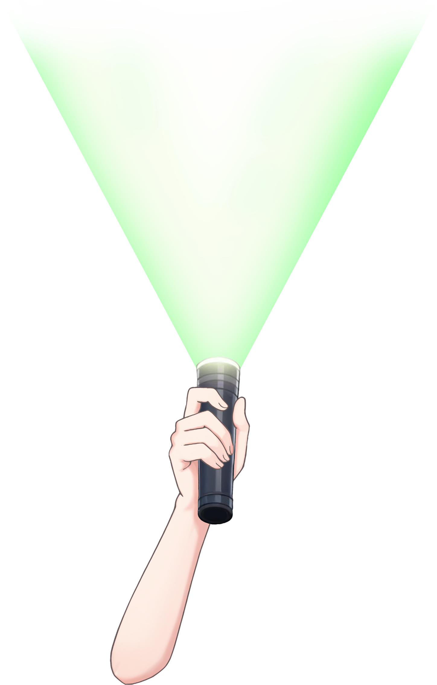 Vtuber向けフリー素材|懐中電灯を持つ手のイラスト