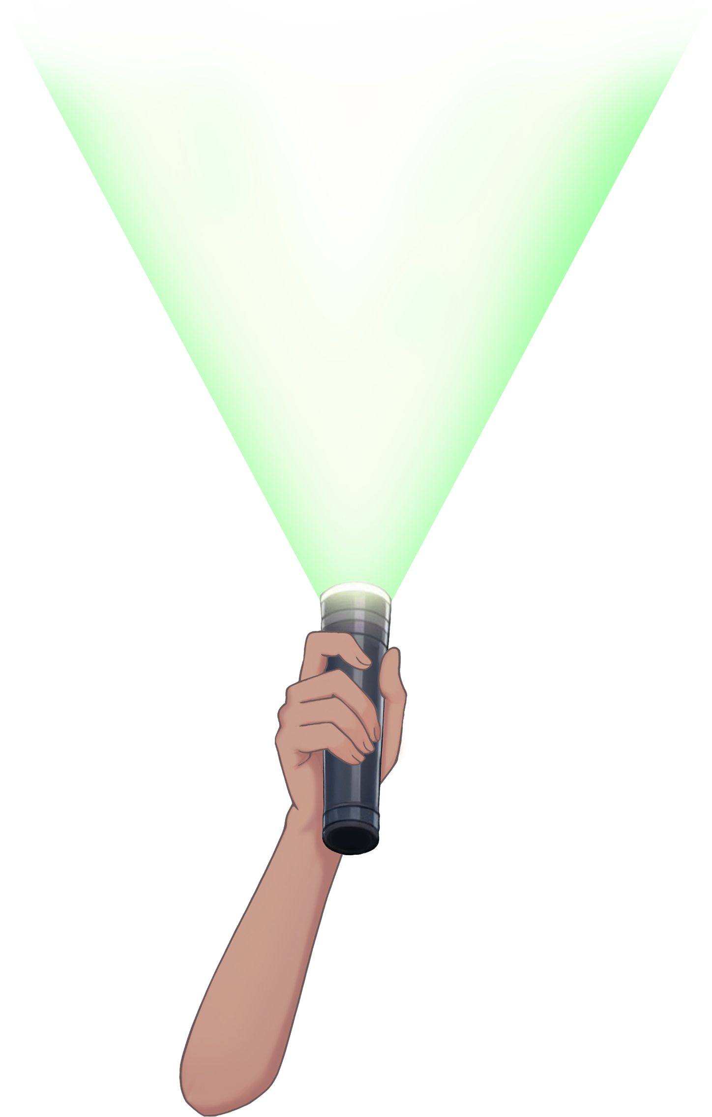 Vtuber向けフリー素材|懐中電灯を持つ手のイラスト
