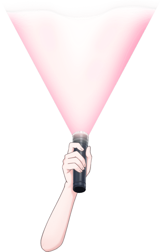 Vtuber向けフリー素材|懐中電灯を持つ手のイラスト