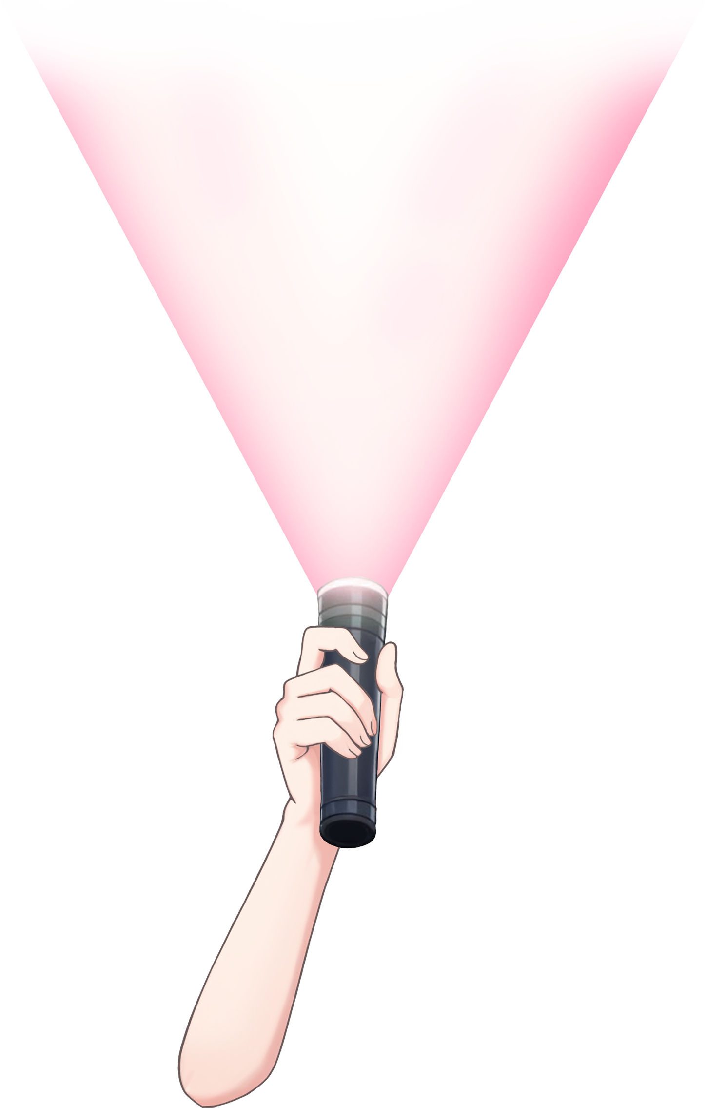 Vtuber向けフリー素材|懐中電灯を持つ手のイラスト