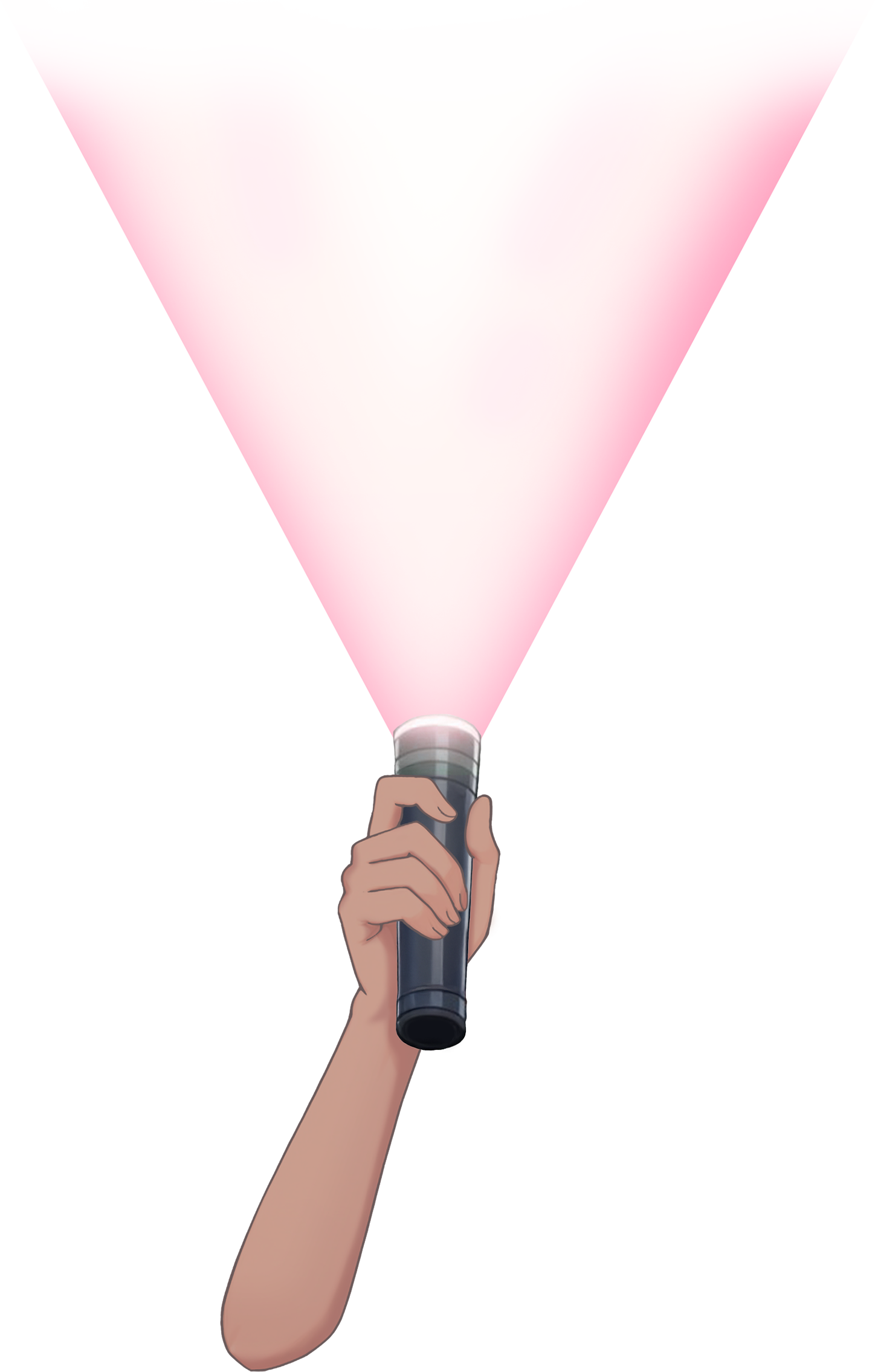 Vtuber向けフリー素材|懐中電灯を持つ手のイラスト