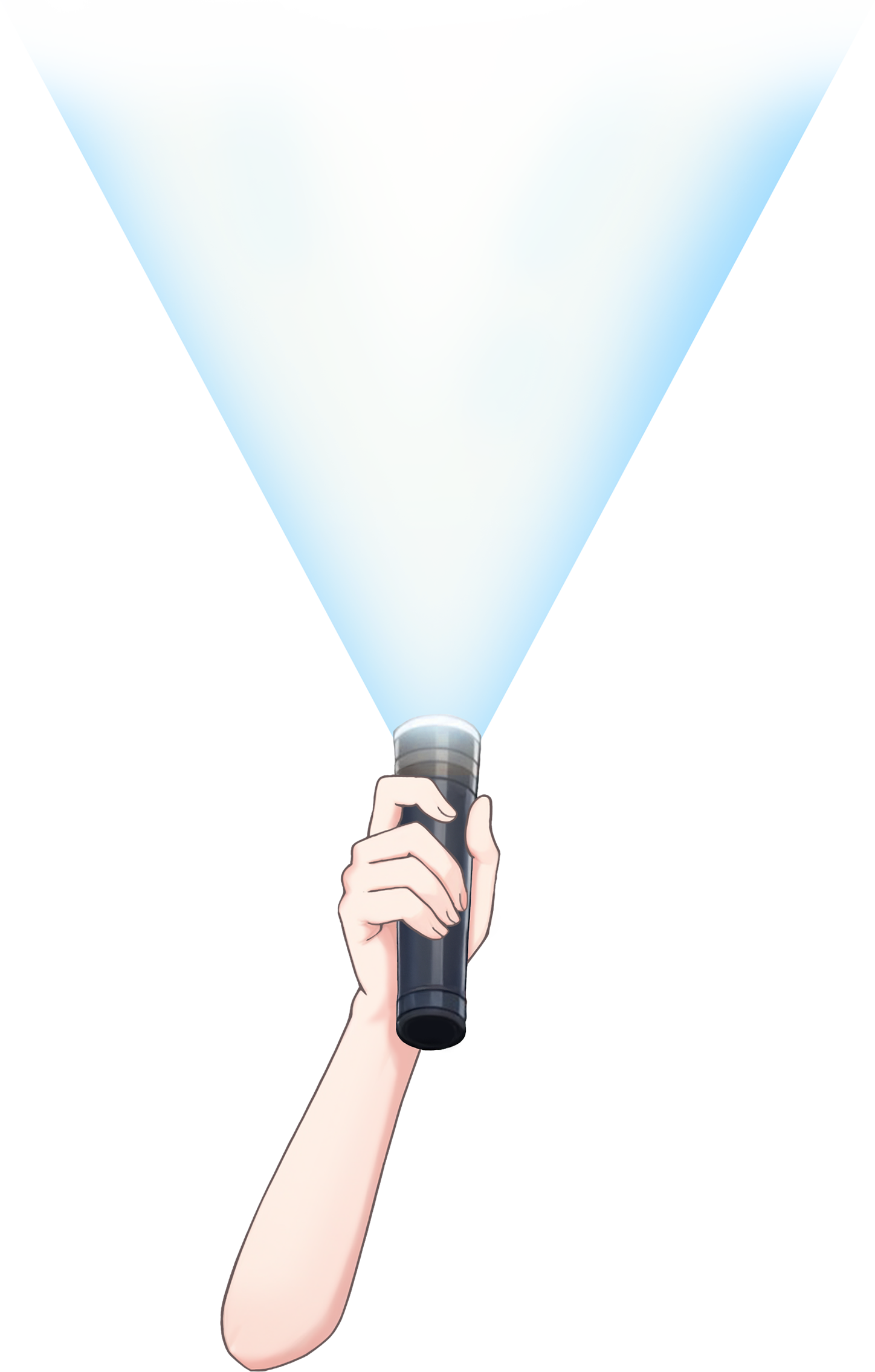 Vtuber向けフリー素材|懐中電灯を持つ手のイラスト