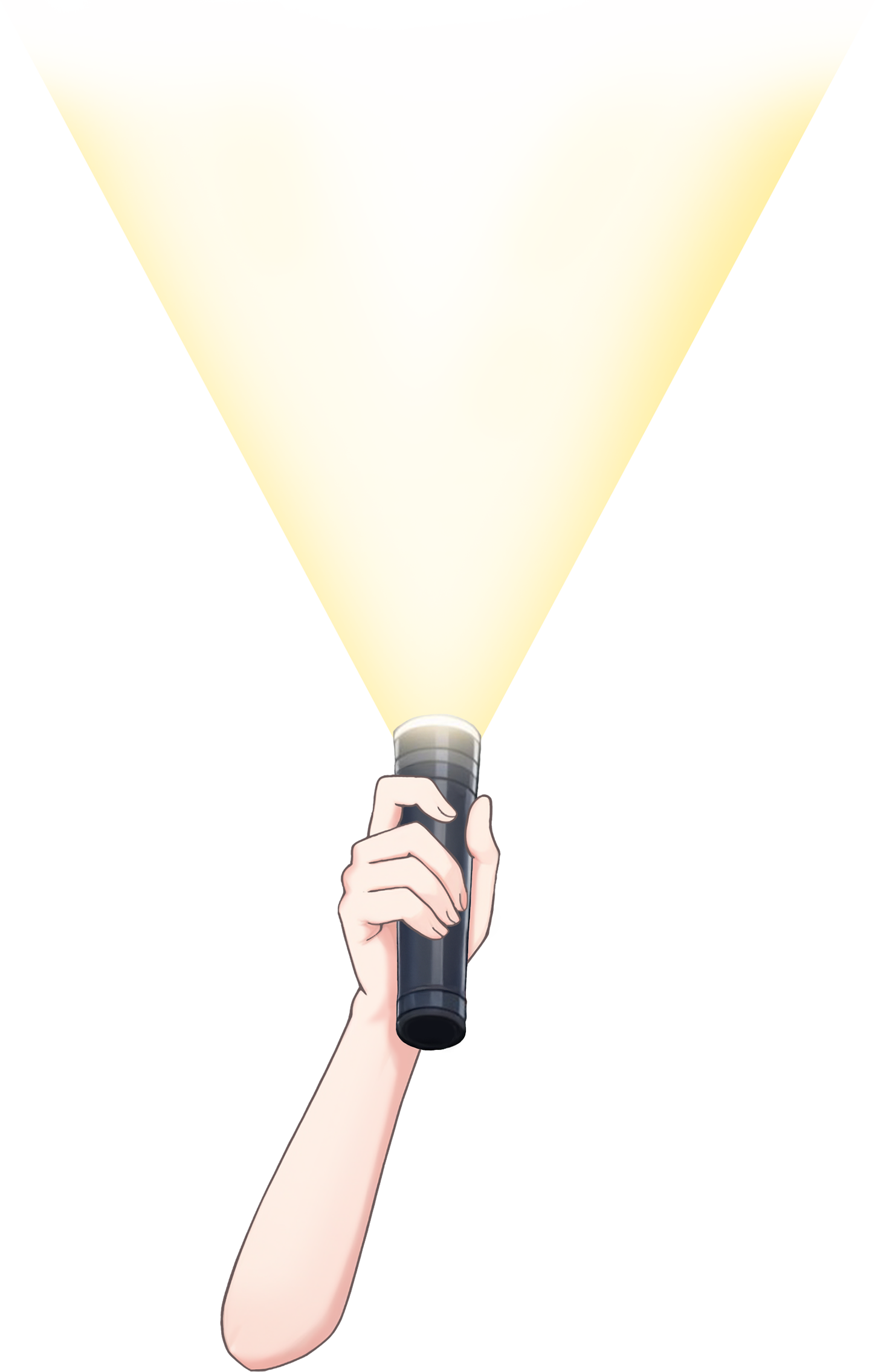Vtuber向けフリー素材|懐中電灯を持つ手のイラスト