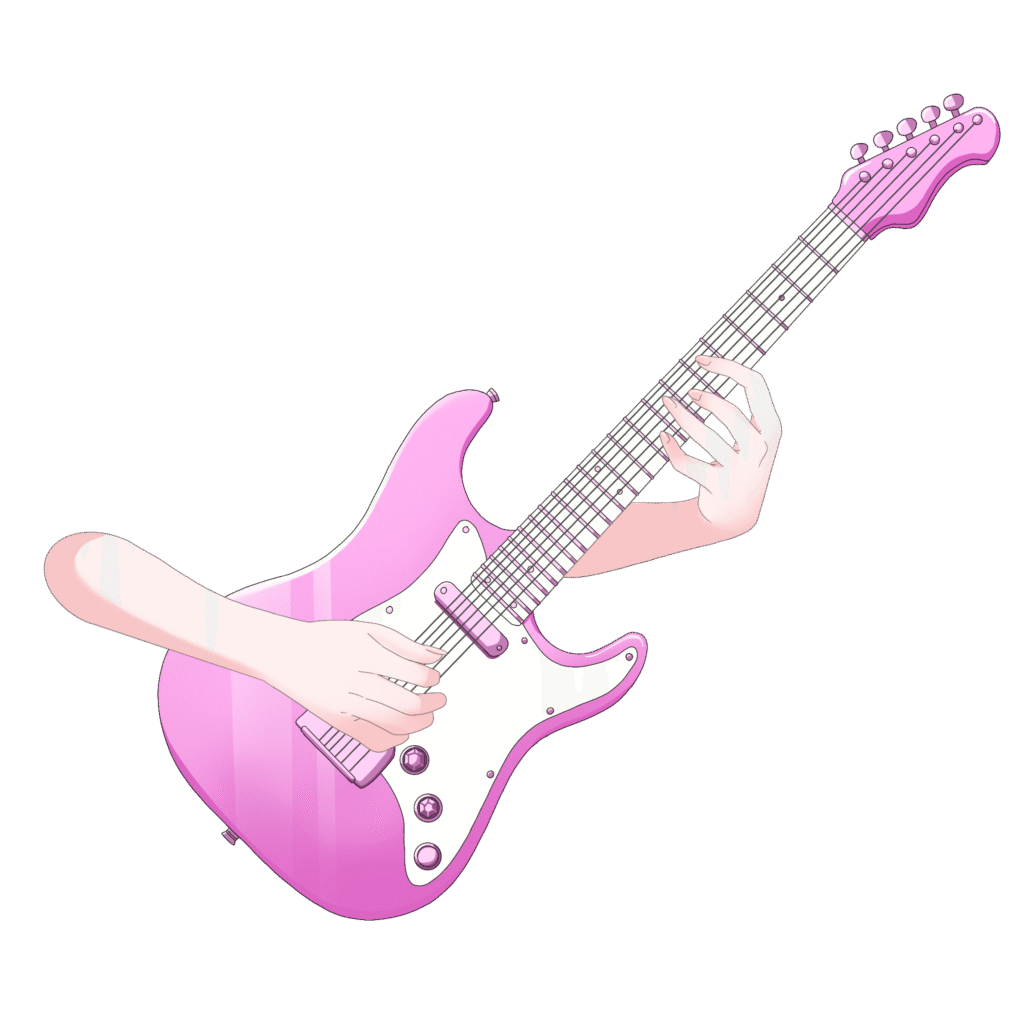 Vtuber向けフリー素材｜ギターを持つ手のイラスト