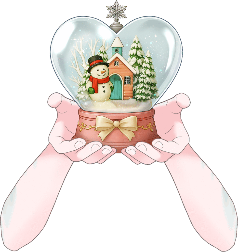 Vtuber向けフリー素材｜スノードームを持つ手のイラスト