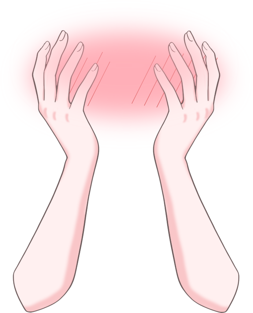 Vtuber向けフリー素材|照れる様子の手のイラスト