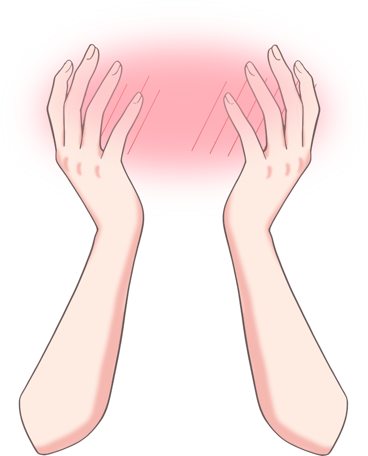 Vtuber向けフリー素材|照れる様子の手のイラスト