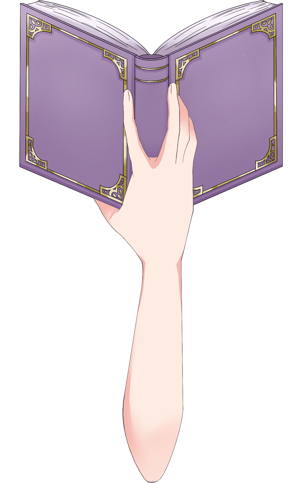 Vtuber向けフリー素材｜本を持つ手のイラスト