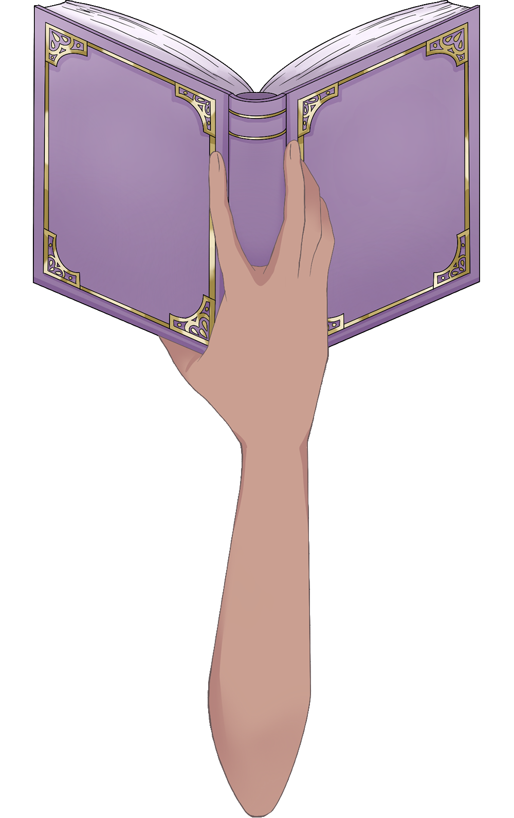 Vtuber向けフリー素材｜本を持つ手のイラスト