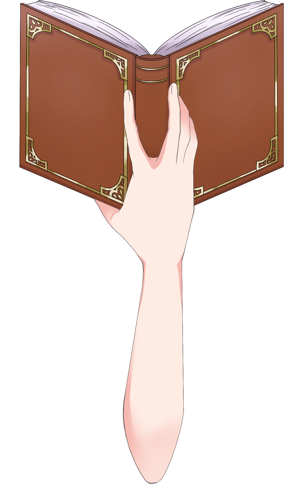 Vtuber向けフリー素材｜本を持つ手のイラスト