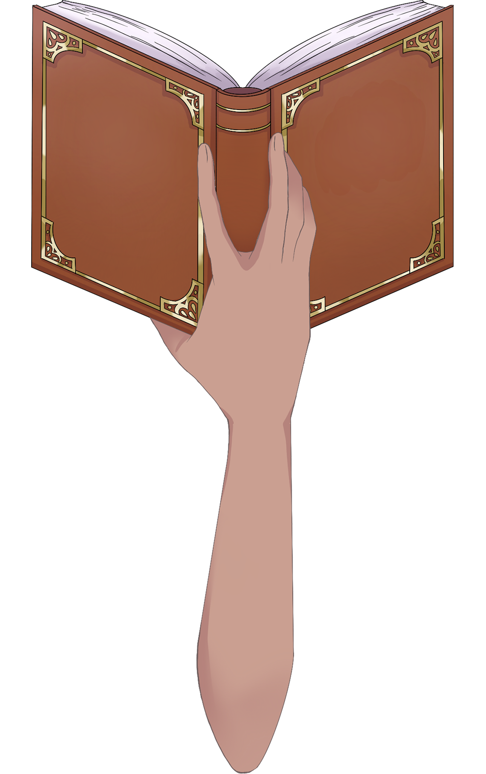 Vtuber向けフリー素材｜本を持つ手のイラスト