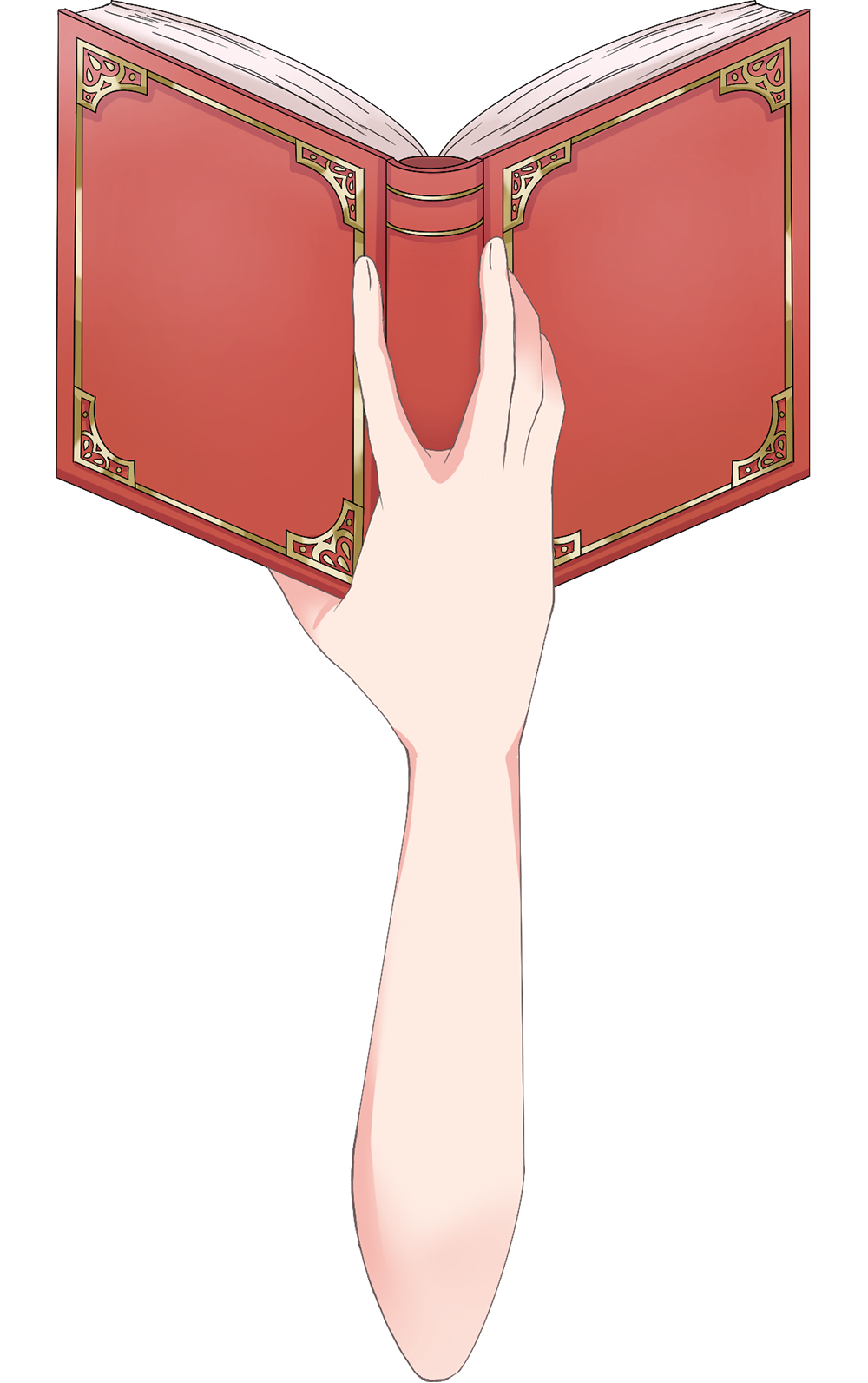 Vtuber向けフリー素材｜本を持つ手のイラスト