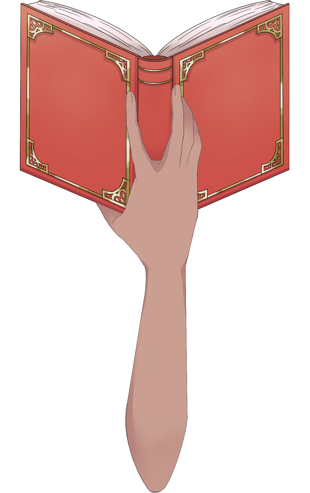 Vtuber向けフリー素材｜本を持つ手のイラスト