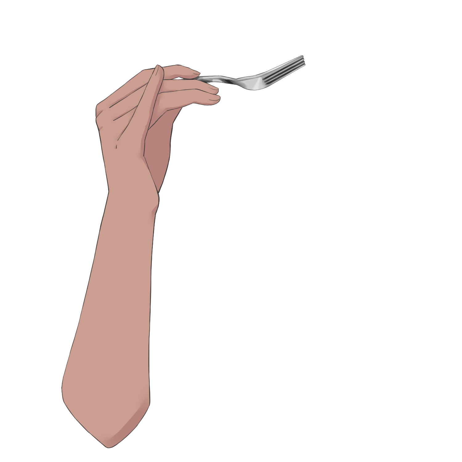 Vtuber向けフリー素材|パンケーキを持つ手のイラスト