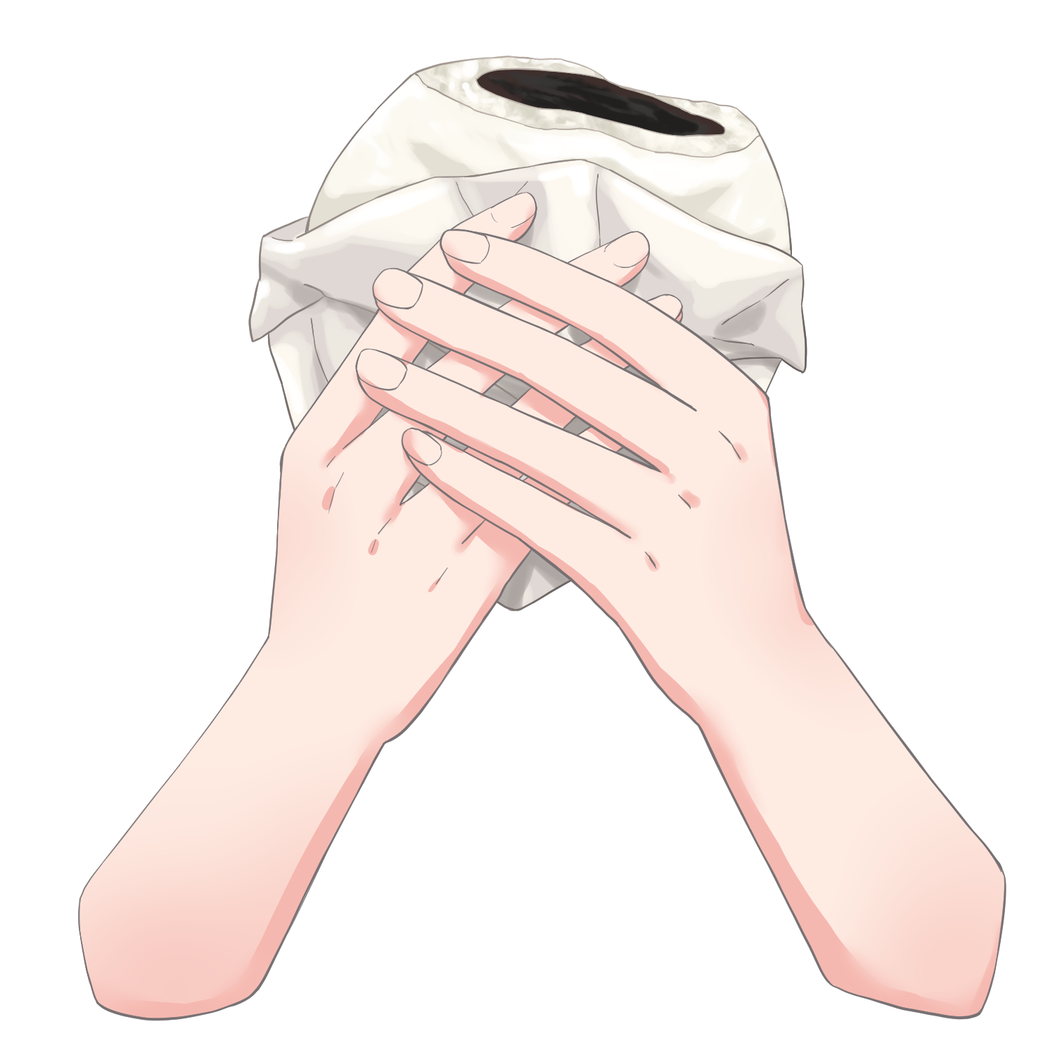 Vtuber向けフリー素材|あんまんを持つ手のイラスト