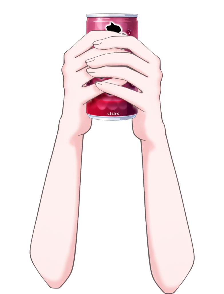 Vtuber向けフリー素材｜おしるこの缶を持つ手のイラスト