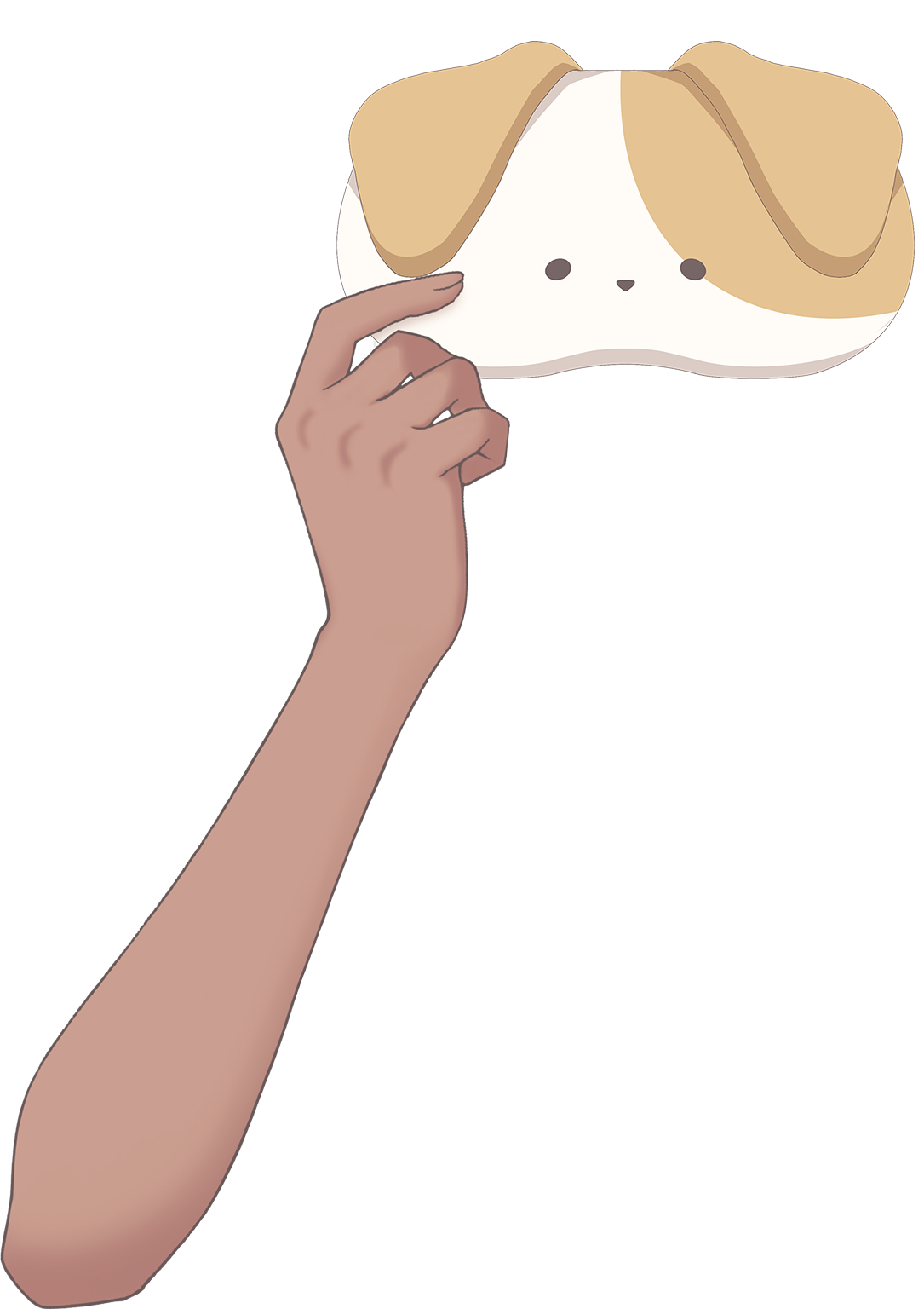 Vtuber向けフリー素材｜動物のアイマスクを持つ手のイラスト