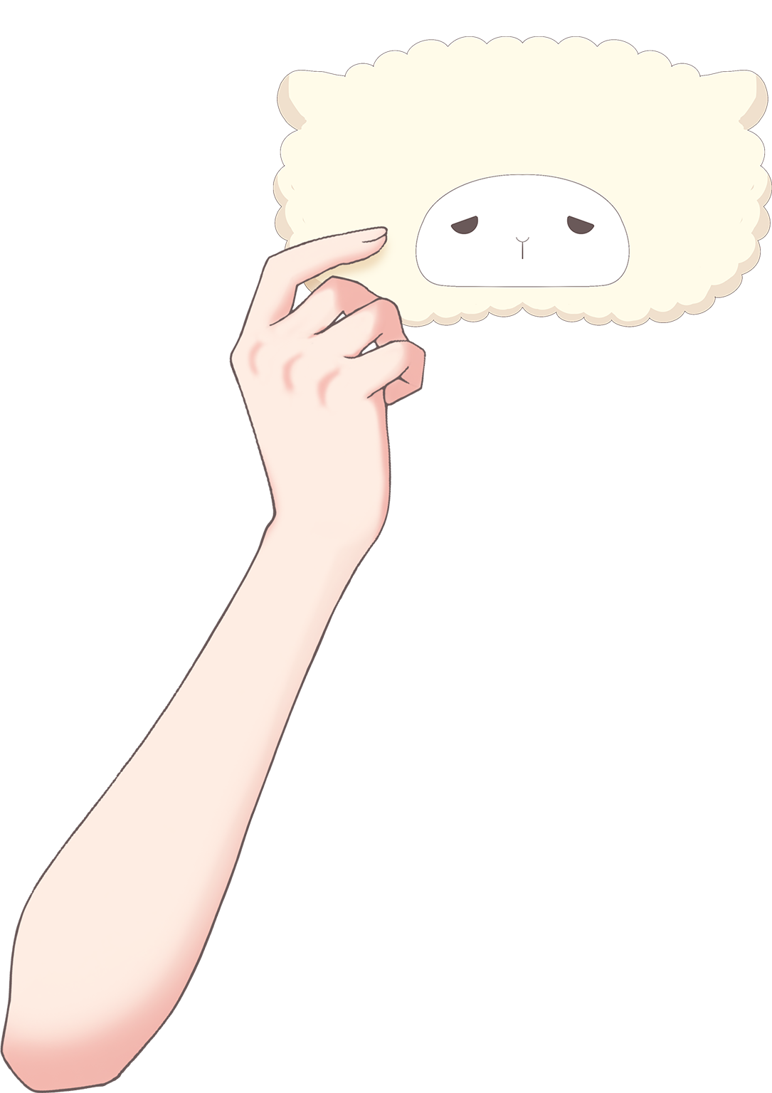 Vtuber向けフリー素材｜動物のアイマスクを持つ手のイラスト