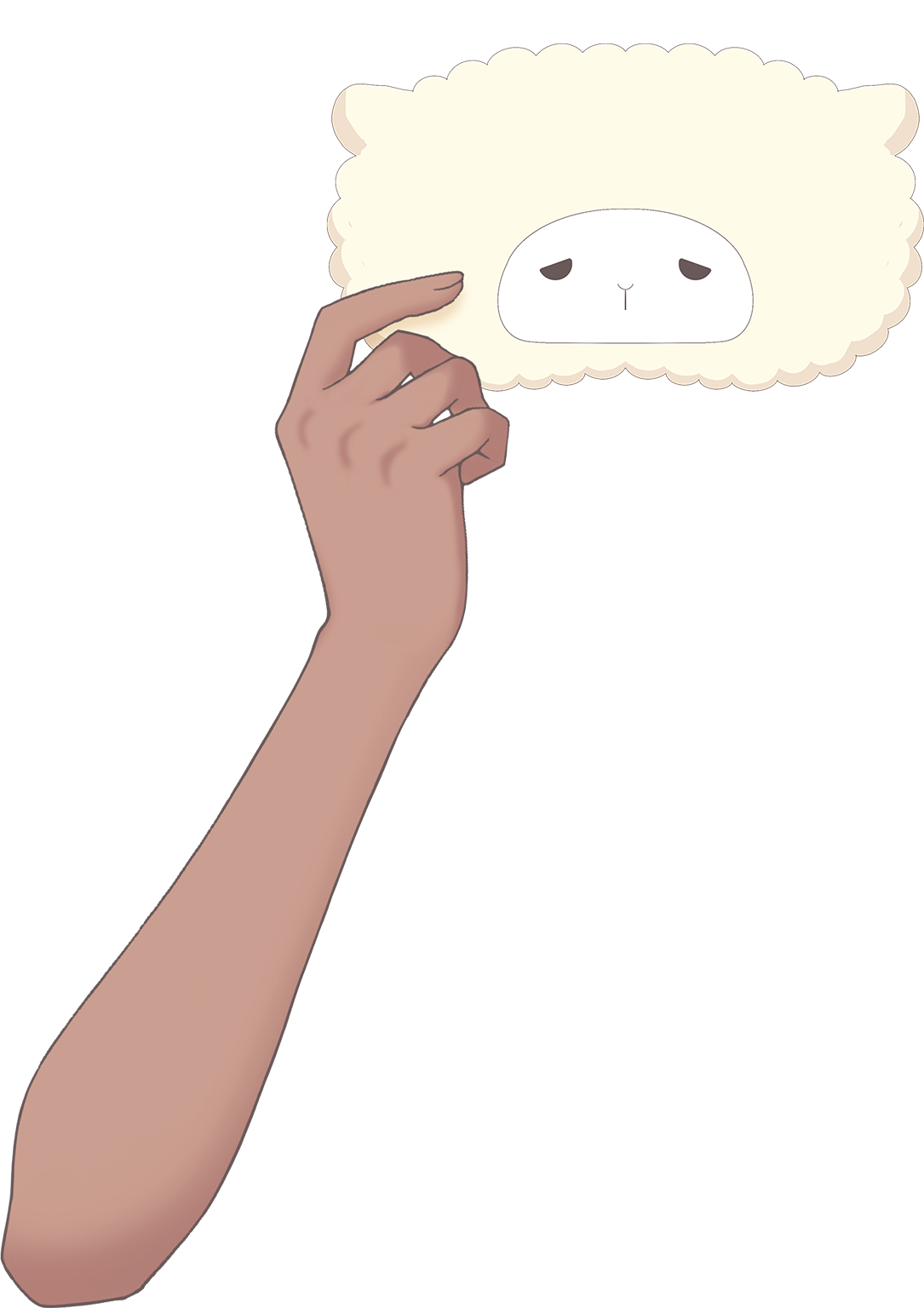 Vtuber向けフリー素材｜動物のアイマスクを持つ手のイラスト