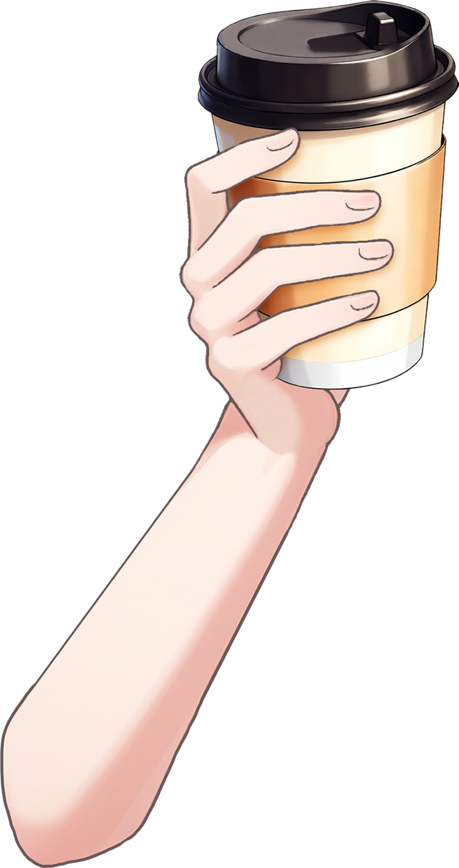 Vtuber向けフリー素材｜いろんなドリンクカップを持つ手のイラスト