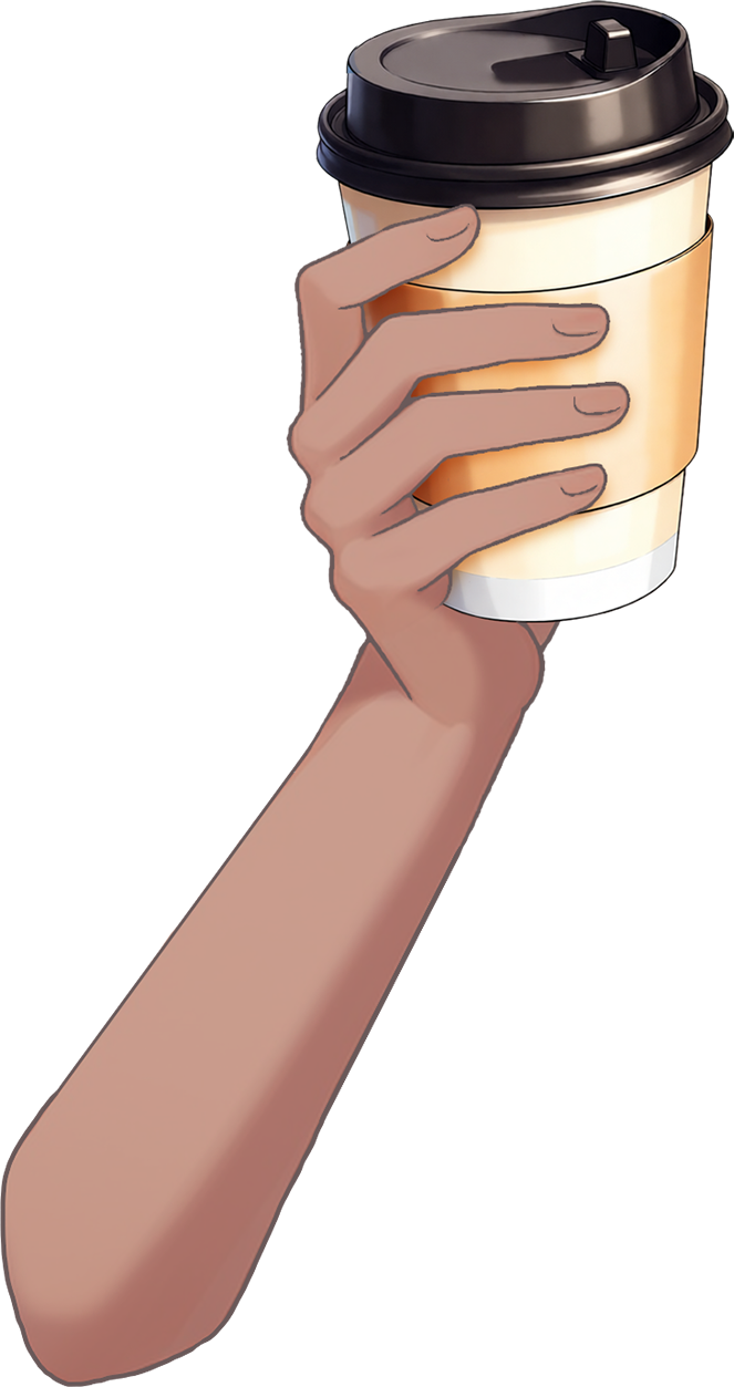 Vtuber向けフリー素材｜いろんなドリンクカップを持つ手のイラスト