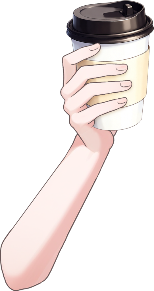 Vtuber向けフリー素材｜いろんなドリンクカップを持つ手のイラスト
