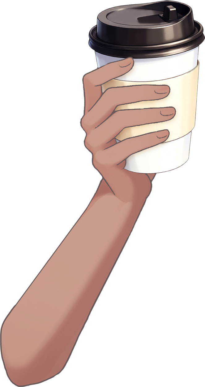 Vtuber向けフリー素材｜いろんなドリンクカップを持つ手のイラスト