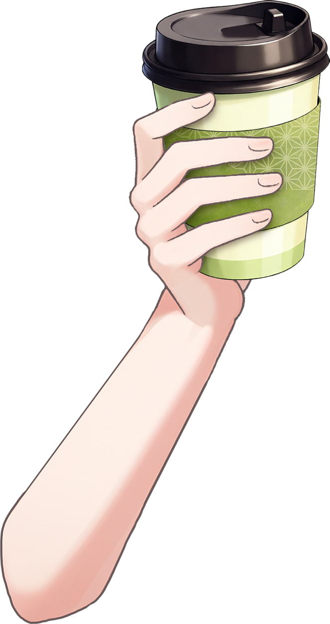 Vtuber向けフリー素材｜いろんなドリンクカップを持つ手のイラスト