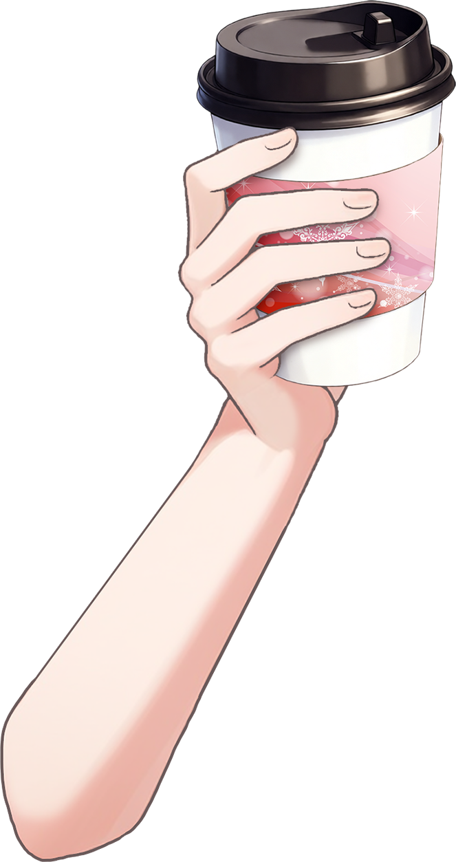 Vtuber向けフリー素材｜いろんなドリンクカップを持つ手のイラスト