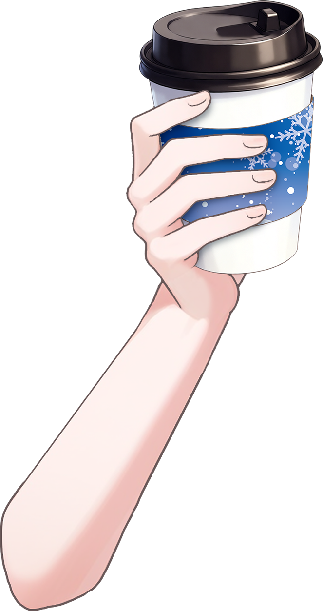 Vtuber向けフリー素材｜いろんなドリンクカップを持つ手のイラスト
