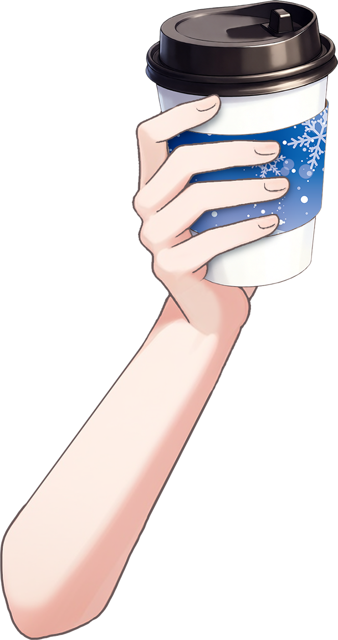 Vtuber向けフリー素材｜いろんなドリンクカップを持つ手のイラスト