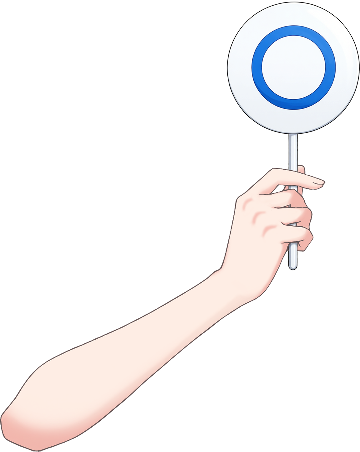 Vtuber向けフリー素材｜マルの札・バツの札を持つ手のイラスト