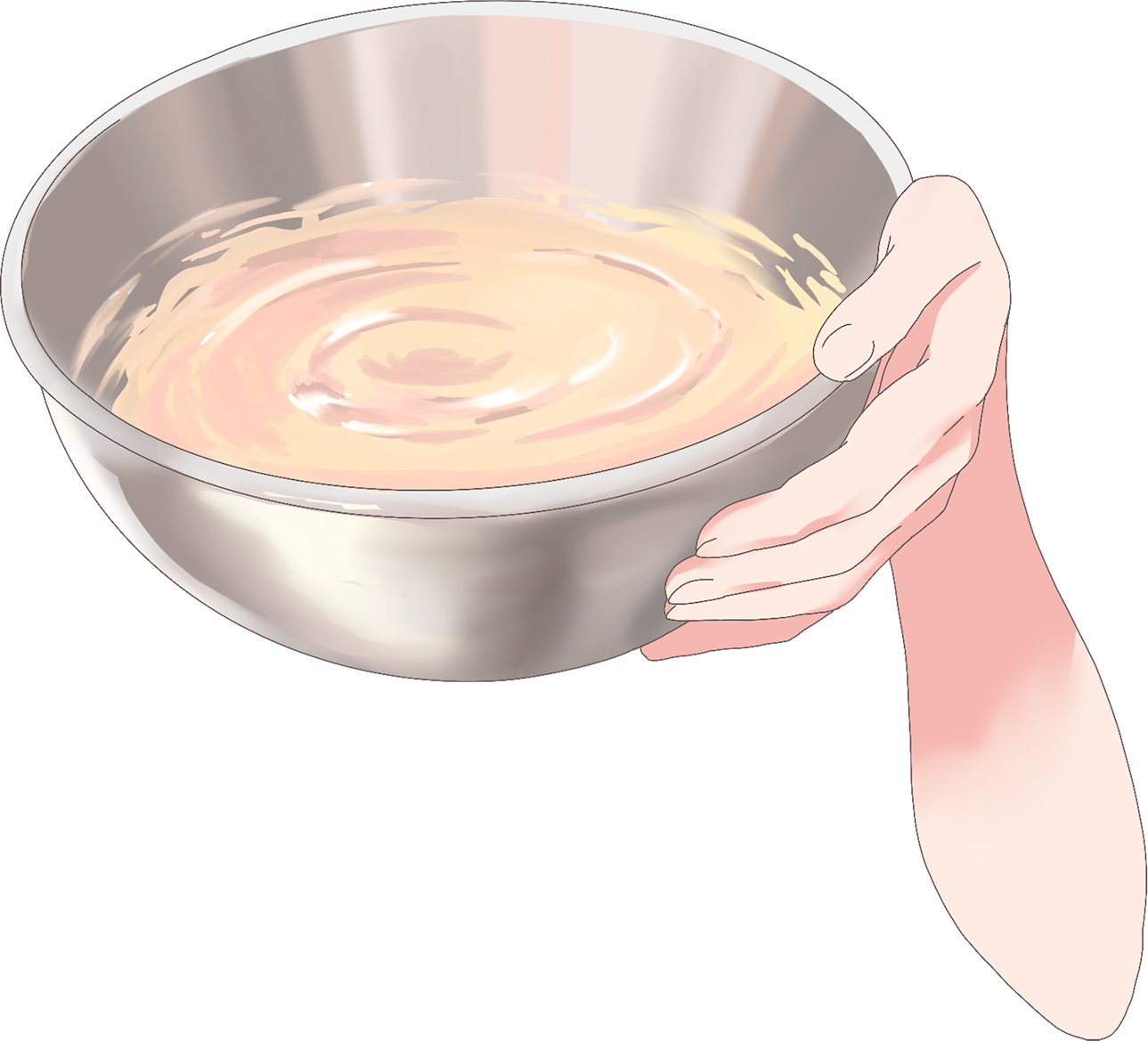 Vtuber向けフリー素材｜チョコを作る手のイラスト