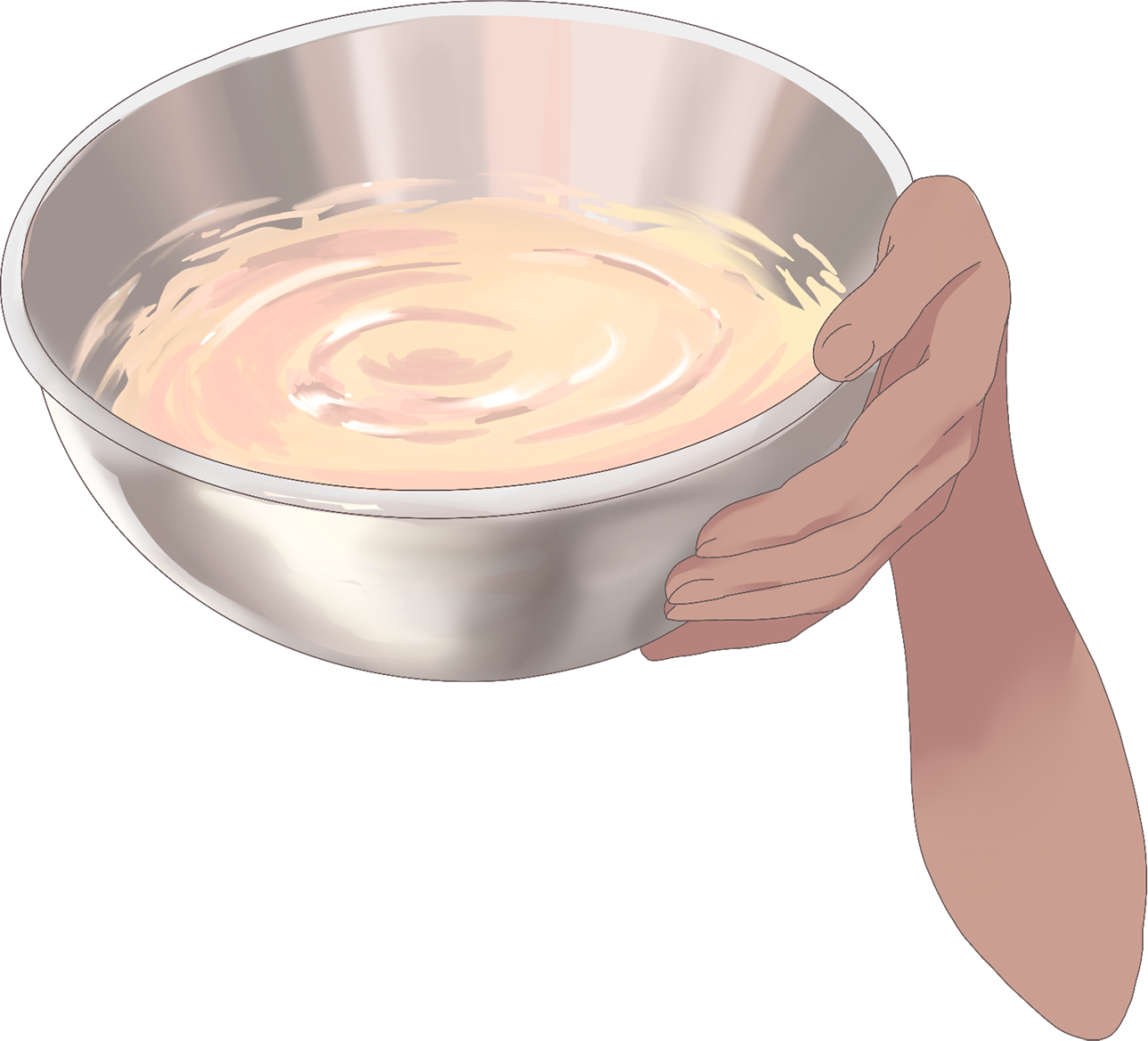 Vtuber向けフリー素材｜チョコを作る手のイラスト