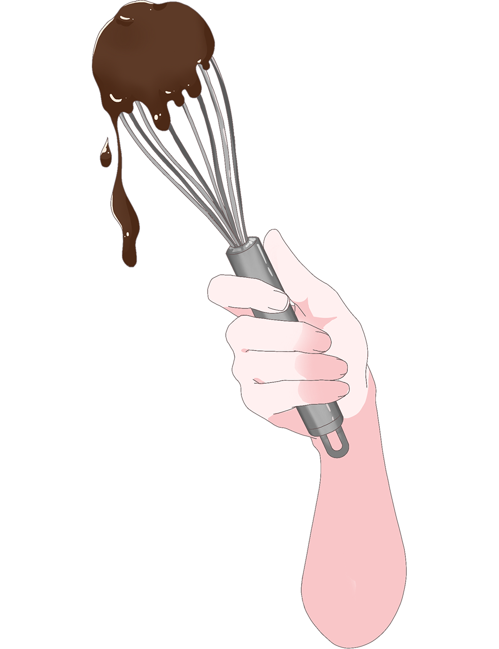 Vtuber向けフリー素材｜チョコを作る手のイラスト