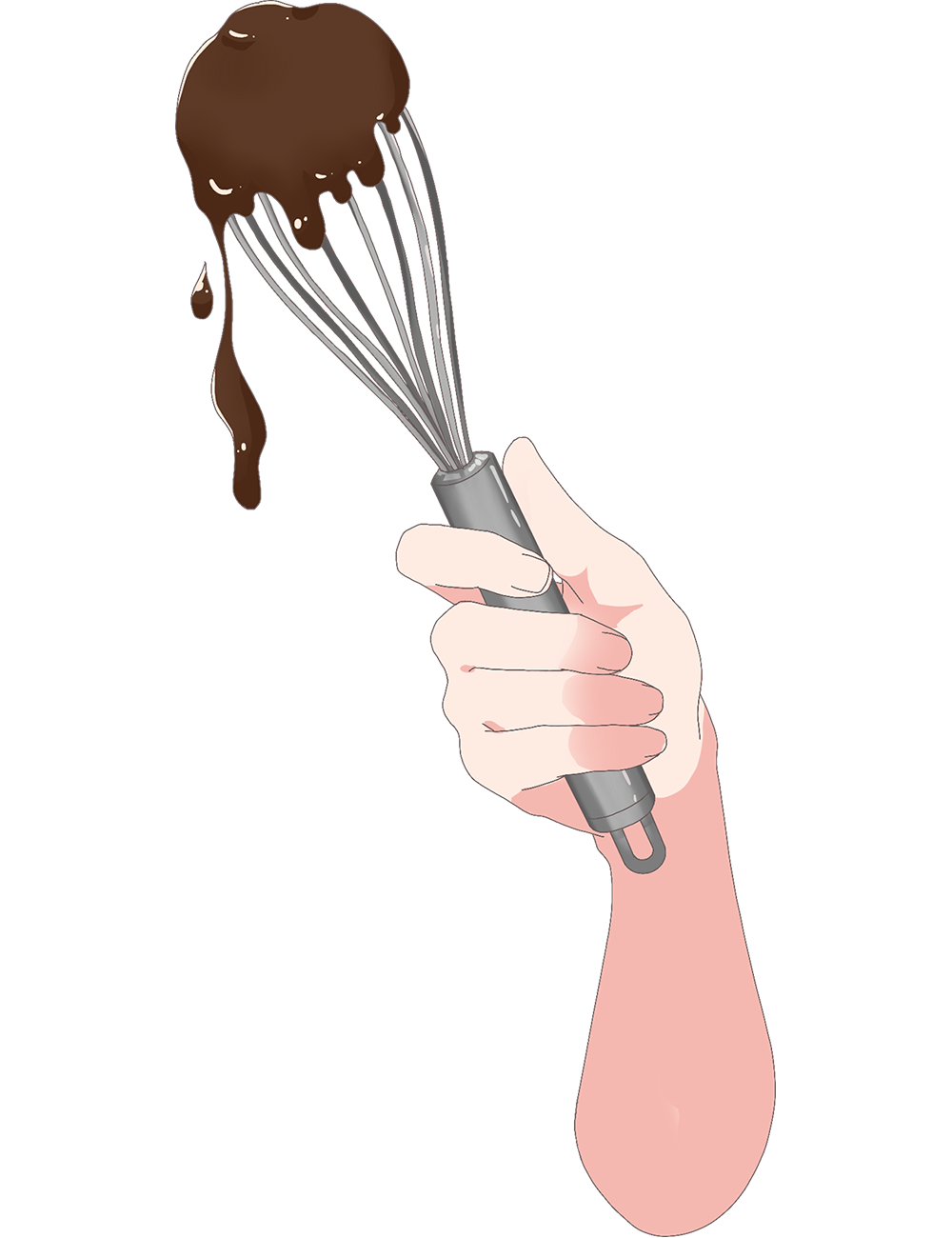 Vtuber向けフリー素材｜チョコを作る手のイラスト