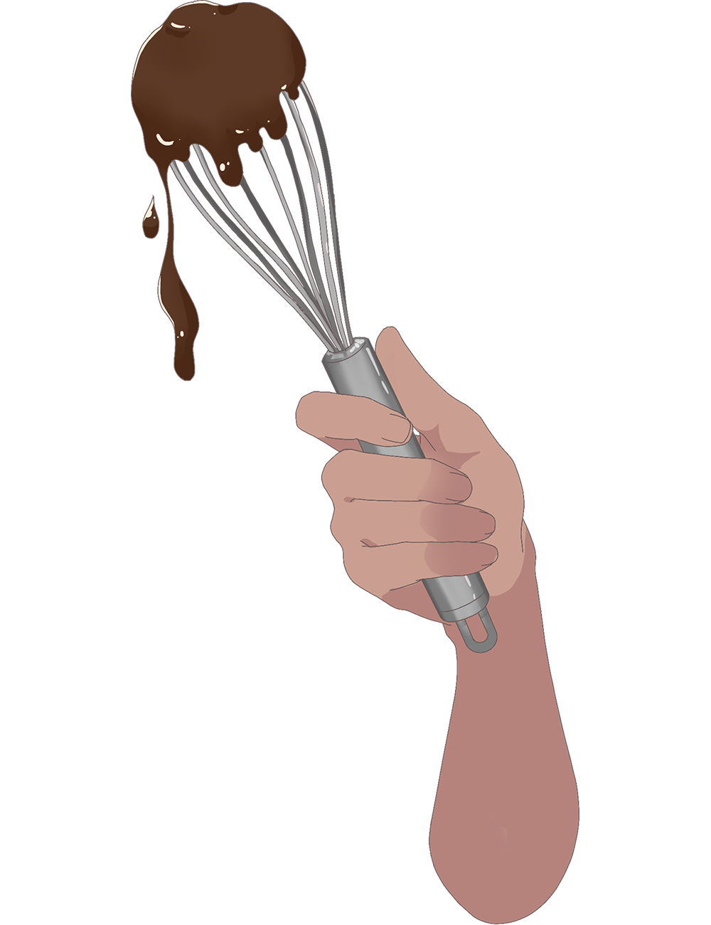 Vtuber向けフリー素材｜チョコを作る手のイラスト