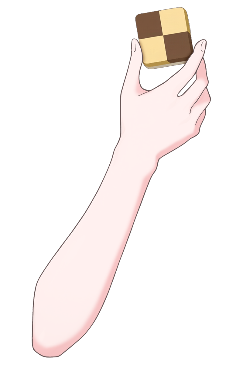 Vtuber向けフリー素材｜いろんなクッキーを持つ手のイラスト
