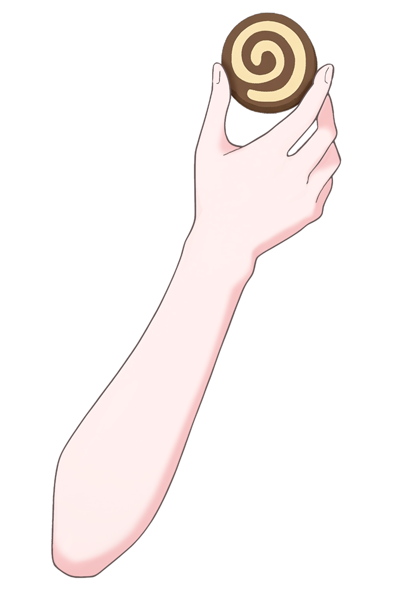 Vtuber向けフリー素材｜いろんなクッキーを持つ手のイラスト