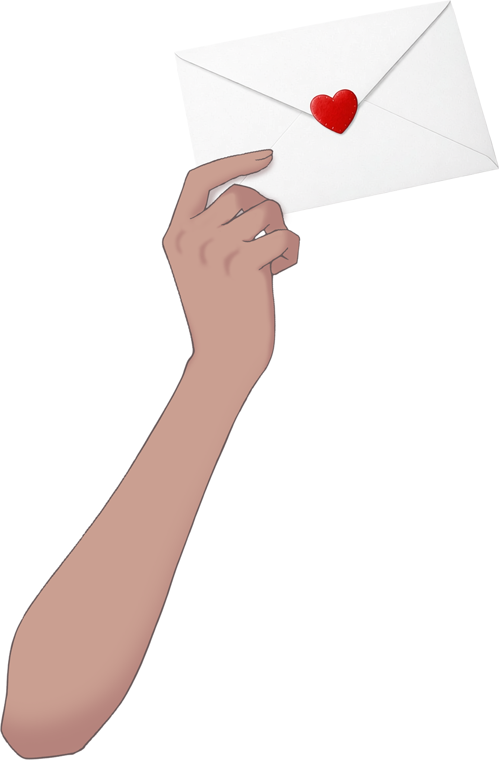 Vtuber向けフリー素材｜ラブレターを持つ手のイラスト