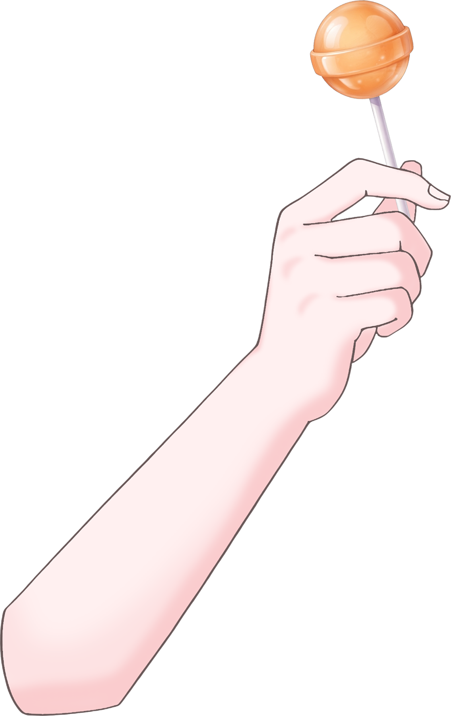 Vtuber向けフリー素材｜ロリポップを持つ手のイラスト