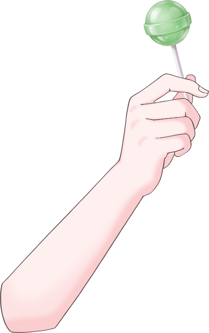 Vtuber向けフリー素材｜ロリポップを持つ手のイラスト