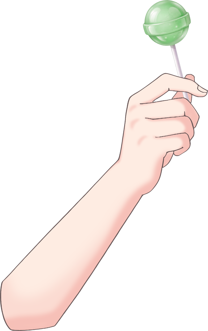 Vtuber向けフリー素材｜ロリポップを持つ手のイラスト