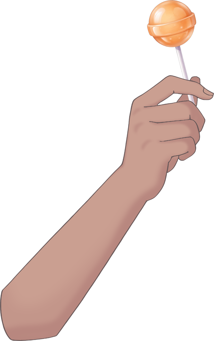 Vtuber向けフリー素材｜ロリポップを持つ手のイラスト